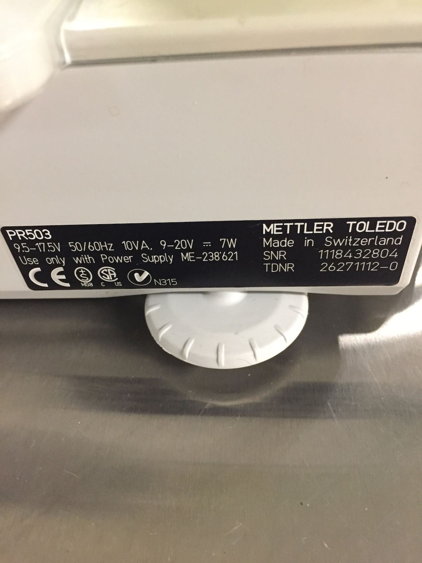 Mettler Toledo Scale PR503, SNR 1118432804 - Image 2 of 3