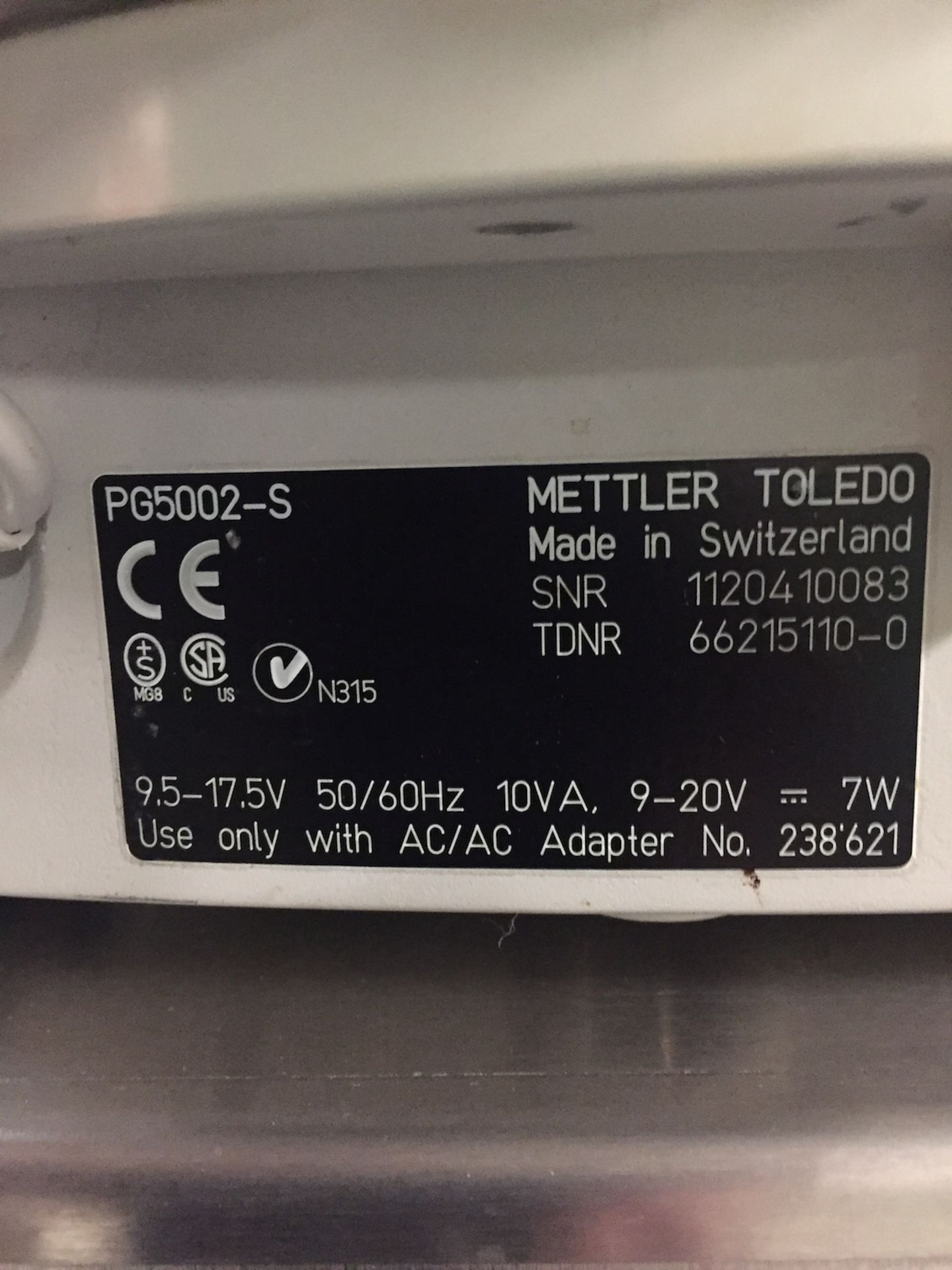 Mettler Toledo Scale Pg5002-S, SNR 1120410083 - Image 3 of 4
