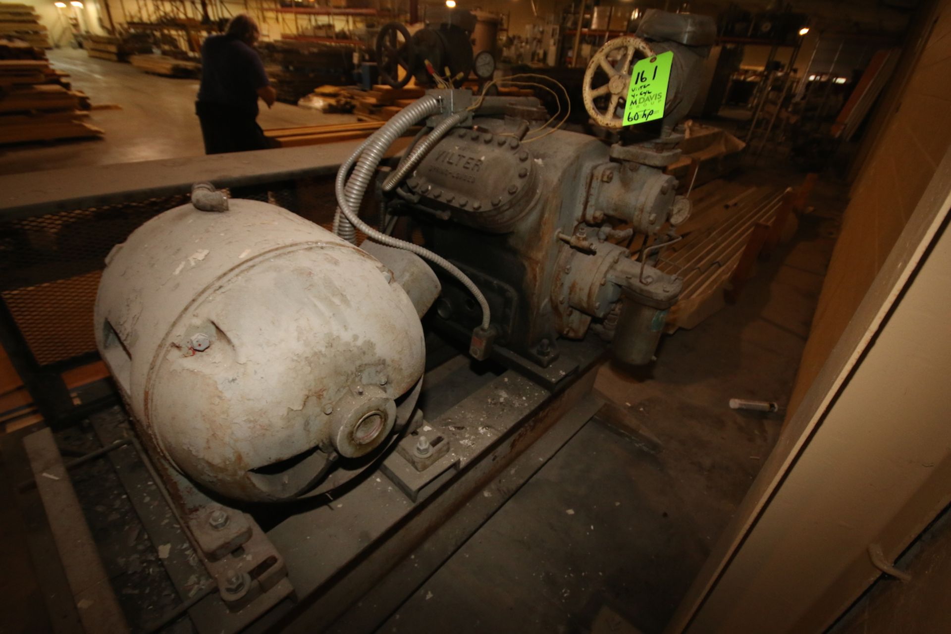 Vilter 60 hp 4 Cylinder Ammonia Reciprocating Compressor, Size A88K45, S/N 30575, Order #F-14206- - Image 2 of 2