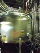 Cherry-Burrell 4,000 Gallon Vertical Mixing TankStainless Steel Construction #4 Finish Inside,