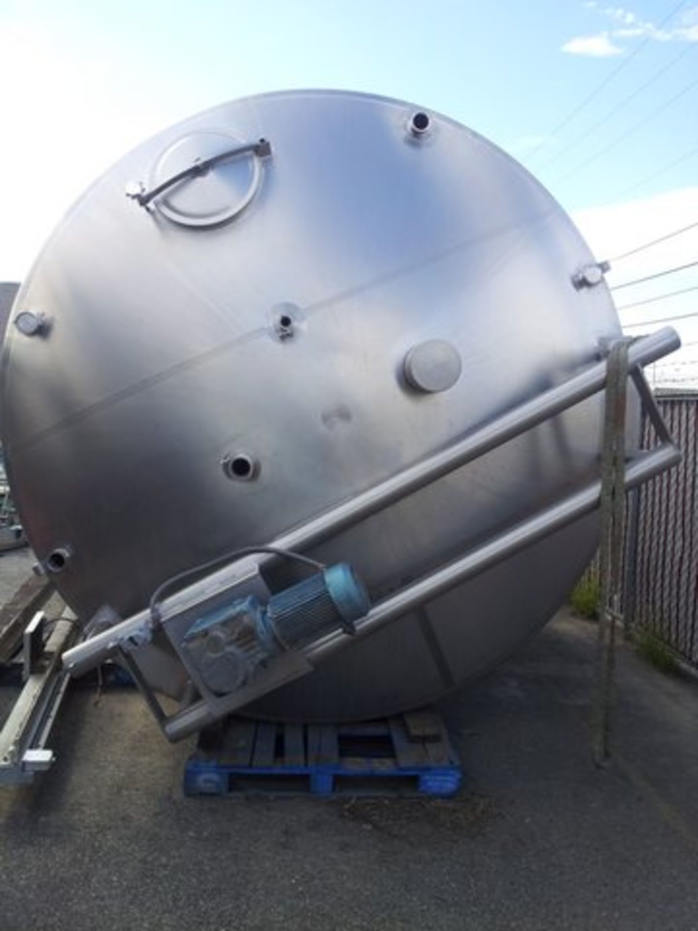 Feldmeier 6,000 Gallon Vertical Single Wall Batch Mixing Tank S/N: N-313-00Stainless Steel - Image 4 of 9