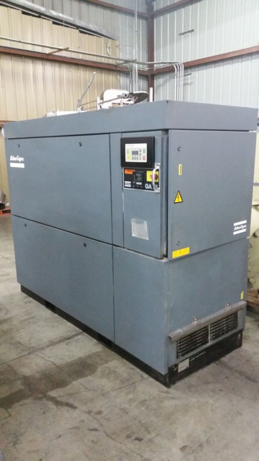 Atlas Copco GA75 Air Compressor Serial: 897243527575 Horsepower Compressor, Last used at a bakery - Image 2 of 6