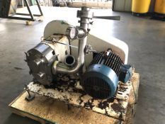 Waukesha Positive Displacement Pump Model: 220 Serial: 11671 SS 4.5in IN 3.5in OUTMounted on Steel