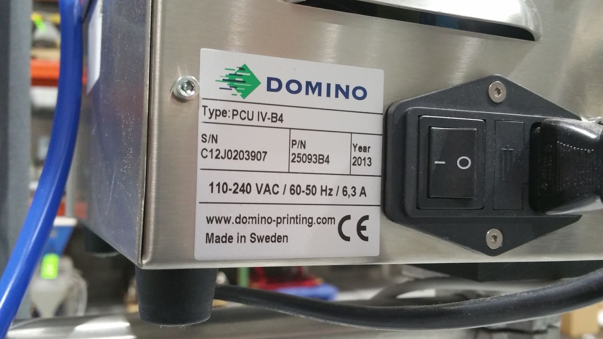 2013 Domino Portable Print and Apply Labeler, Main Body Type A2220/B-C360-150/110NS-R, S/N 7525, - Image 3 of 6