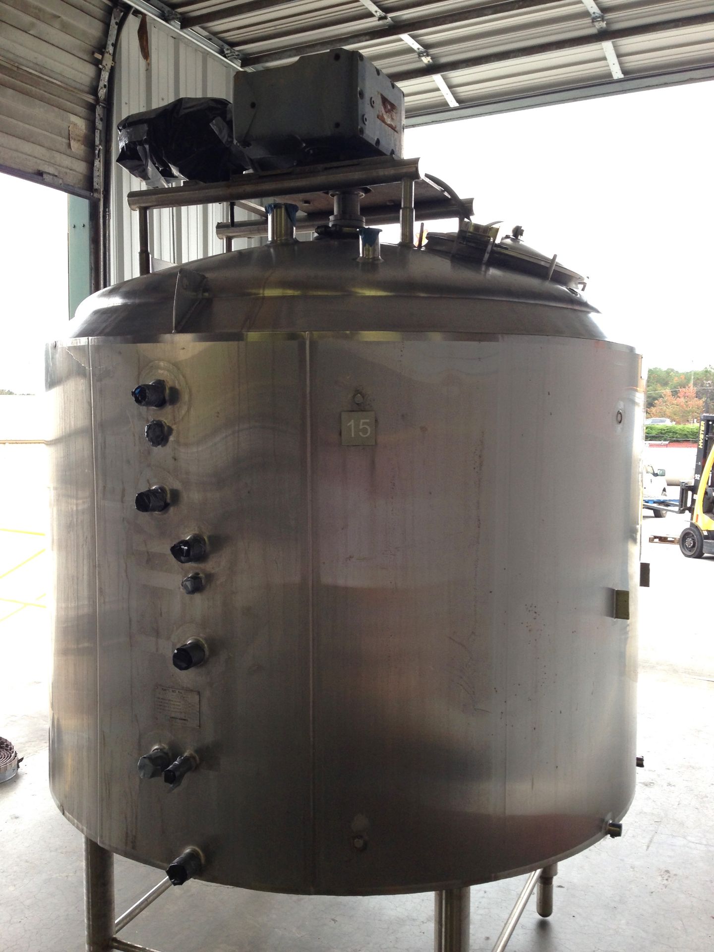 Cherry-Burrell 500 Gallon Jacketed Processor Tank Serial: E-313-90 Year: 1990316L Stainless Steel - Image 2 of 10