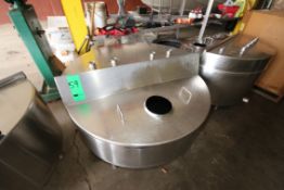 Aprox. 130 Gal. S/S Hinged Lid Balance Tank, Interior Dimensions Aprox. 52" W x 14" Deep (Located in