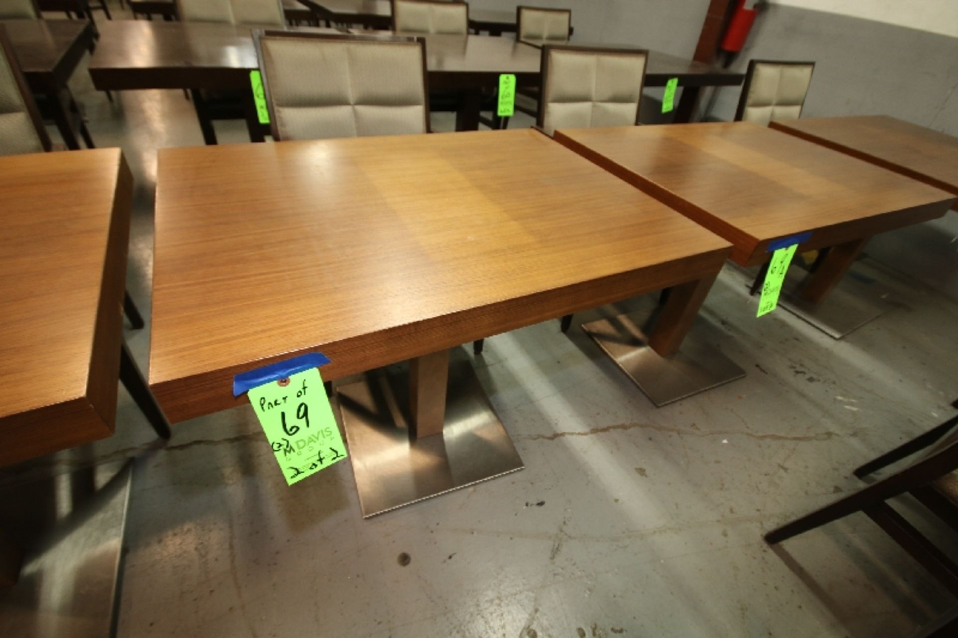 Aprox. 27" x 36" Pine Color Wood Tables - Image 3 of 4