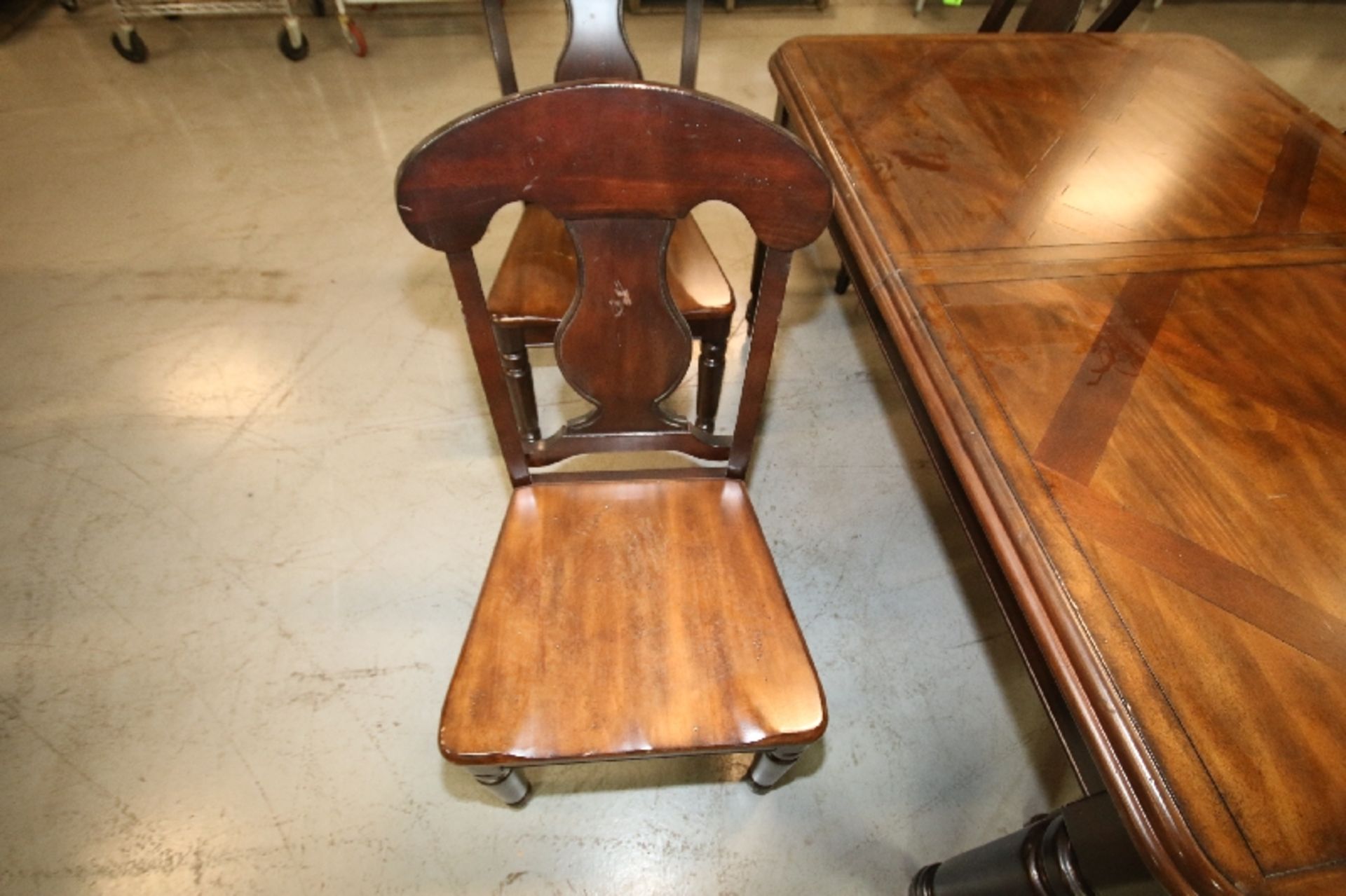 (8) Pc. Dark Wood 40" x 60" Dining Room Table with 24" Leaf and (6) Chairs - Image 6 of 6