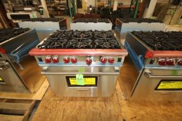 New Wolf 36" Professional Natural Gas Range Oven/6-Burner, Model R366, S/N 17225041 with S/S Finish