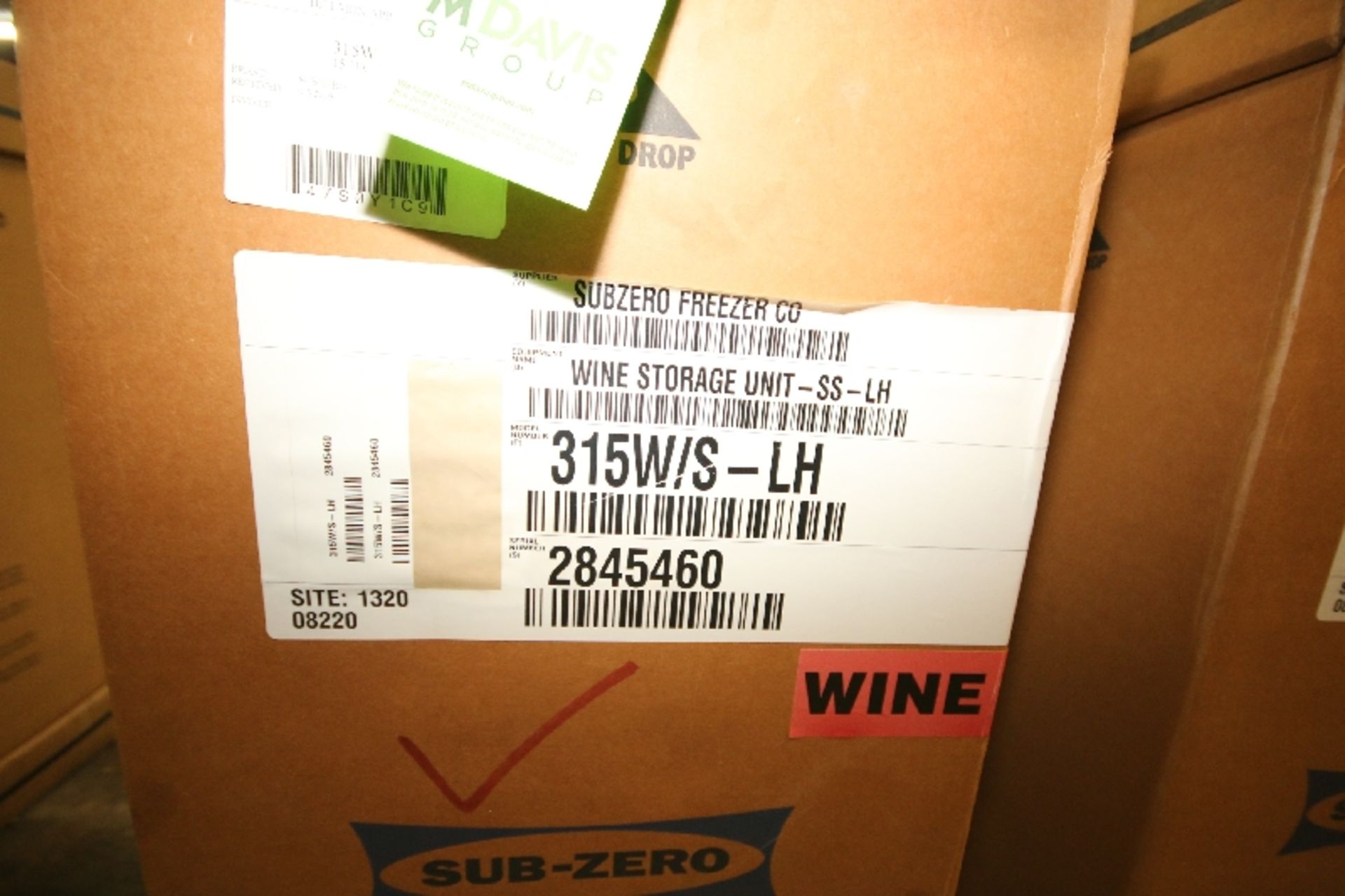 New SubZero Wine Storage Cooler Unit, Model 315W/S-LH, S/N 2845460 - Image 4 of 4