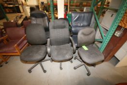 (12) Upholstered Arm Chairs and Steno Chairs - All with Casters