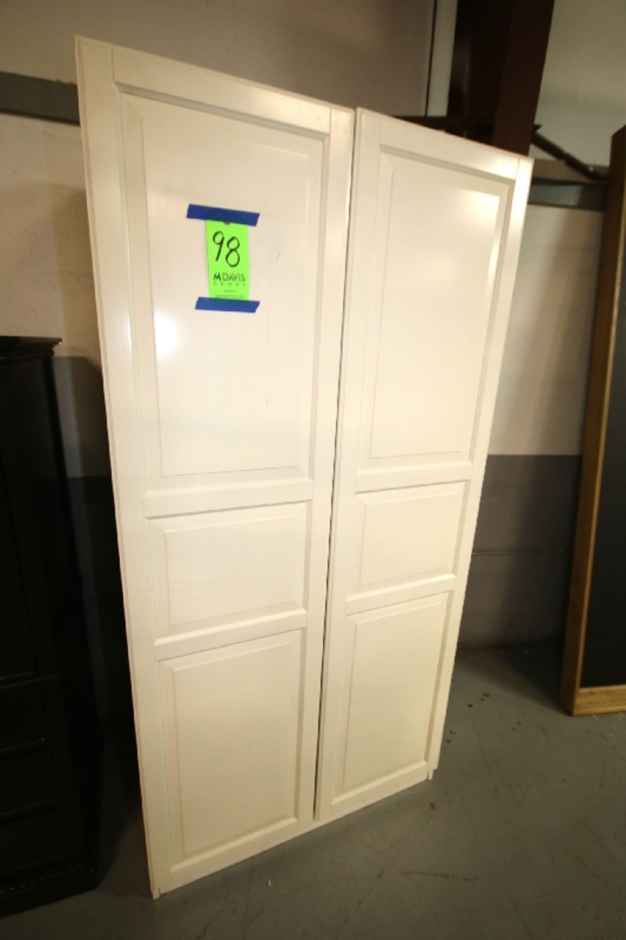 Aprox. 79" H x 39" W 2-Door Wood Cabinet (White) (NO1TE: Shelves Not Included)