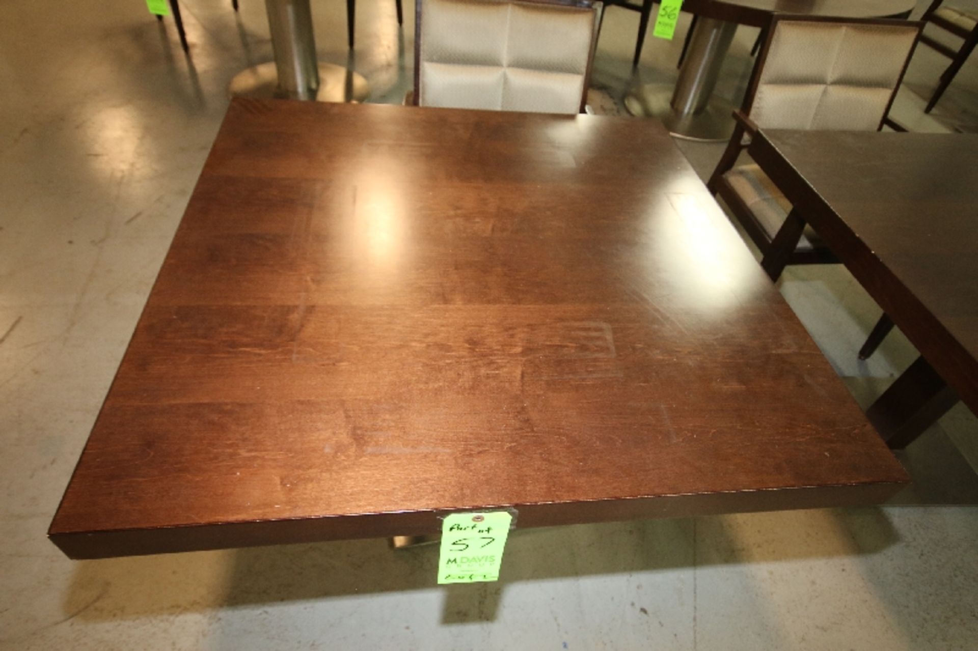 Aprox. 39" x 39" Walnut Color Wood Tables - Image 4 of 4