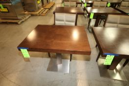 Aprox. 27" x 36" Walnut Color Wood Tables