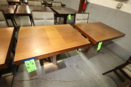 Aprox. 27" x 36" Pine Color Wood Tables