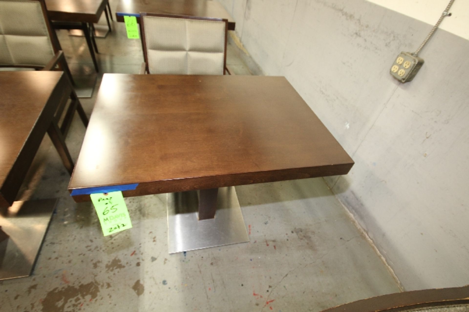 Aprox. 27" x 36" Walnut Color Wood Tables - Image 3 of 4