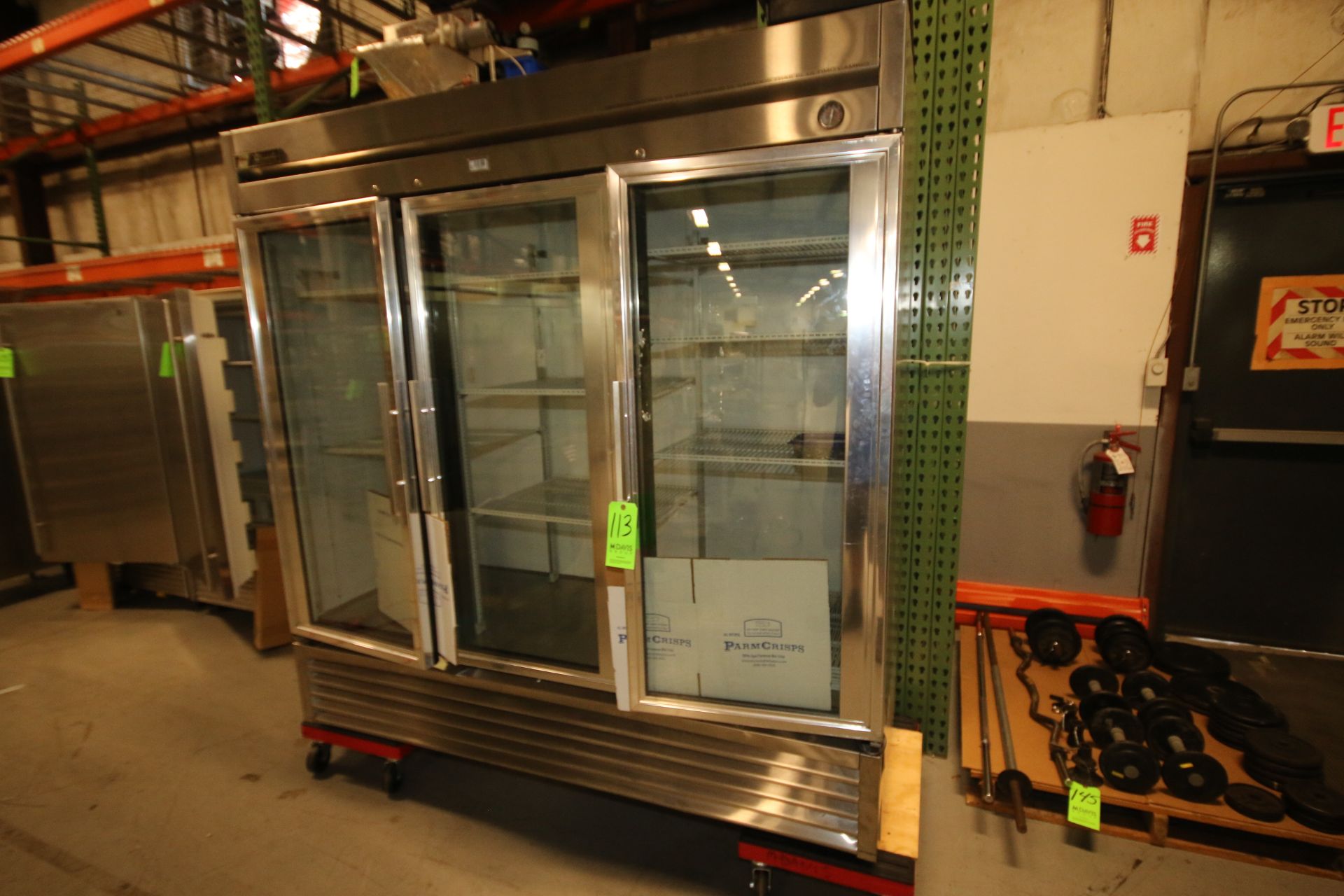True 3-Glass Door S/S Reach-In Refrigerator, Model T-72G, S/N 6809584