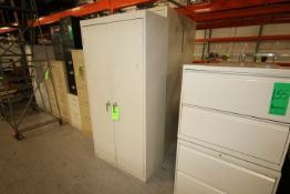 (3) - 2-Door Steel Cabinets - (2) Aprox. 77" H x 36" W and (1) 72" H x 36" W