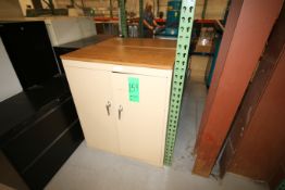 (2) Aprox. 43" H x 36" W 2-Door Steel Cabinets with Laminate Top