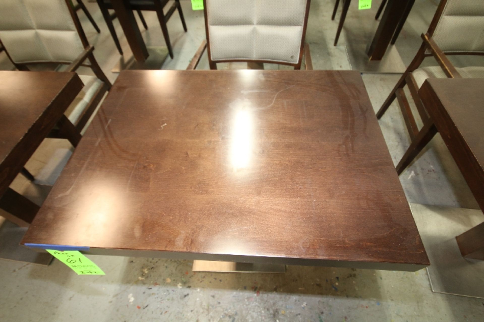 Aprox. 27" x 36" Walnut Color Wood Tables - Image 4 of 4