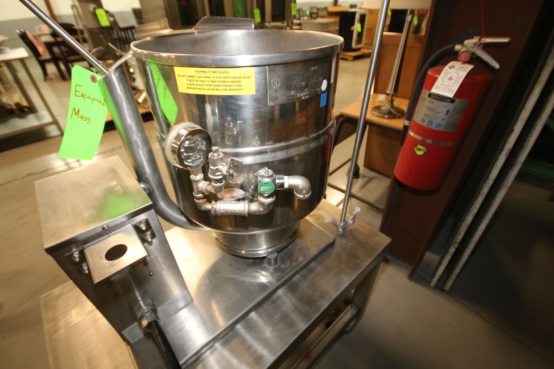 Groen Jacketed S/S Kettle, Model TDB/7-40, S/N 56389, 316 S/S, 480 V, Single Phase, MAWP 50 psi - Image 3 of 4