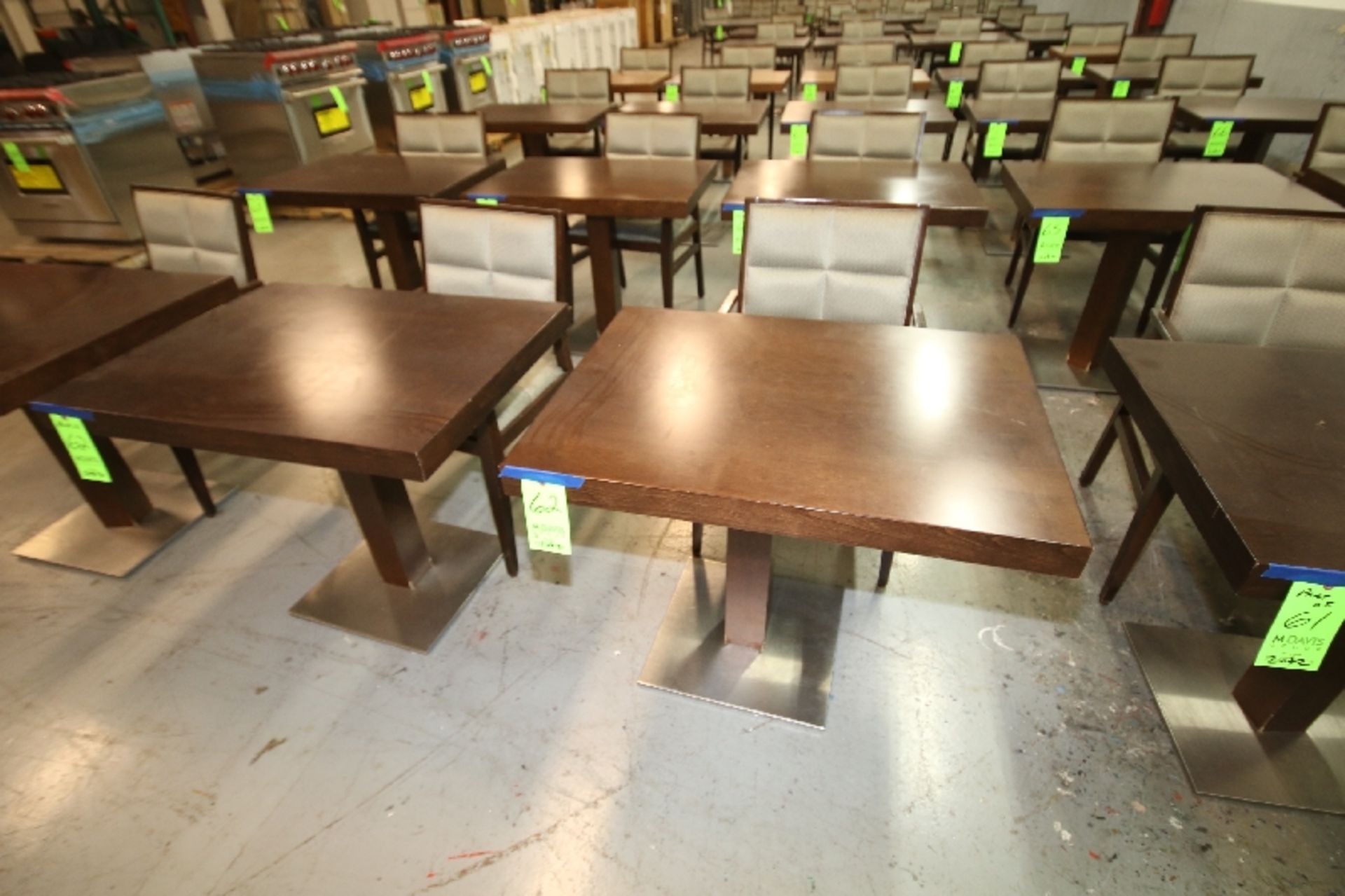 Aprox. 27" x 36" Walnut Color Wood Tables