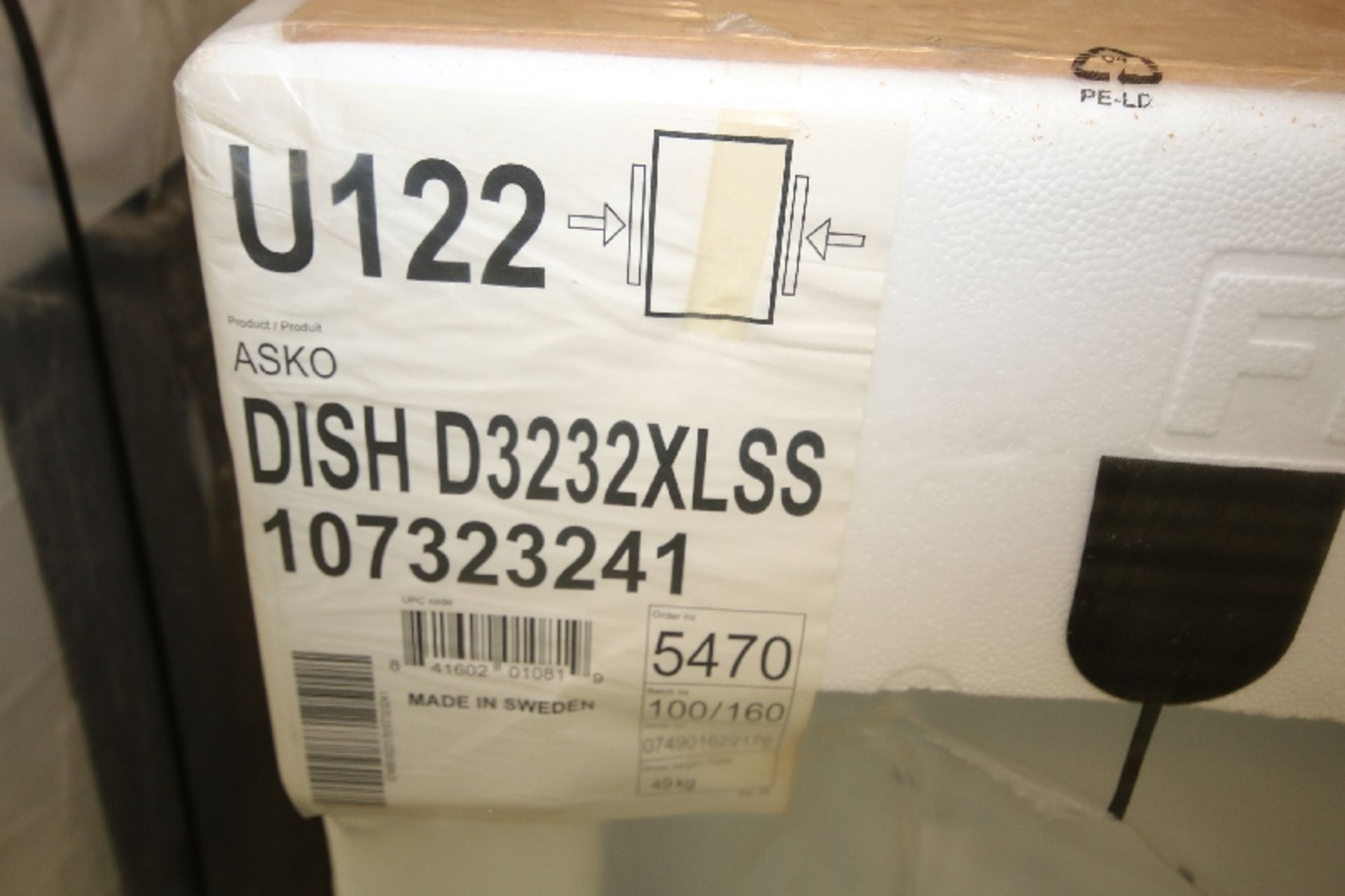 New Asko S/S Dishwasher, Model D3232XLSS107323241, S/N 074901622176 - Image 4 of 4