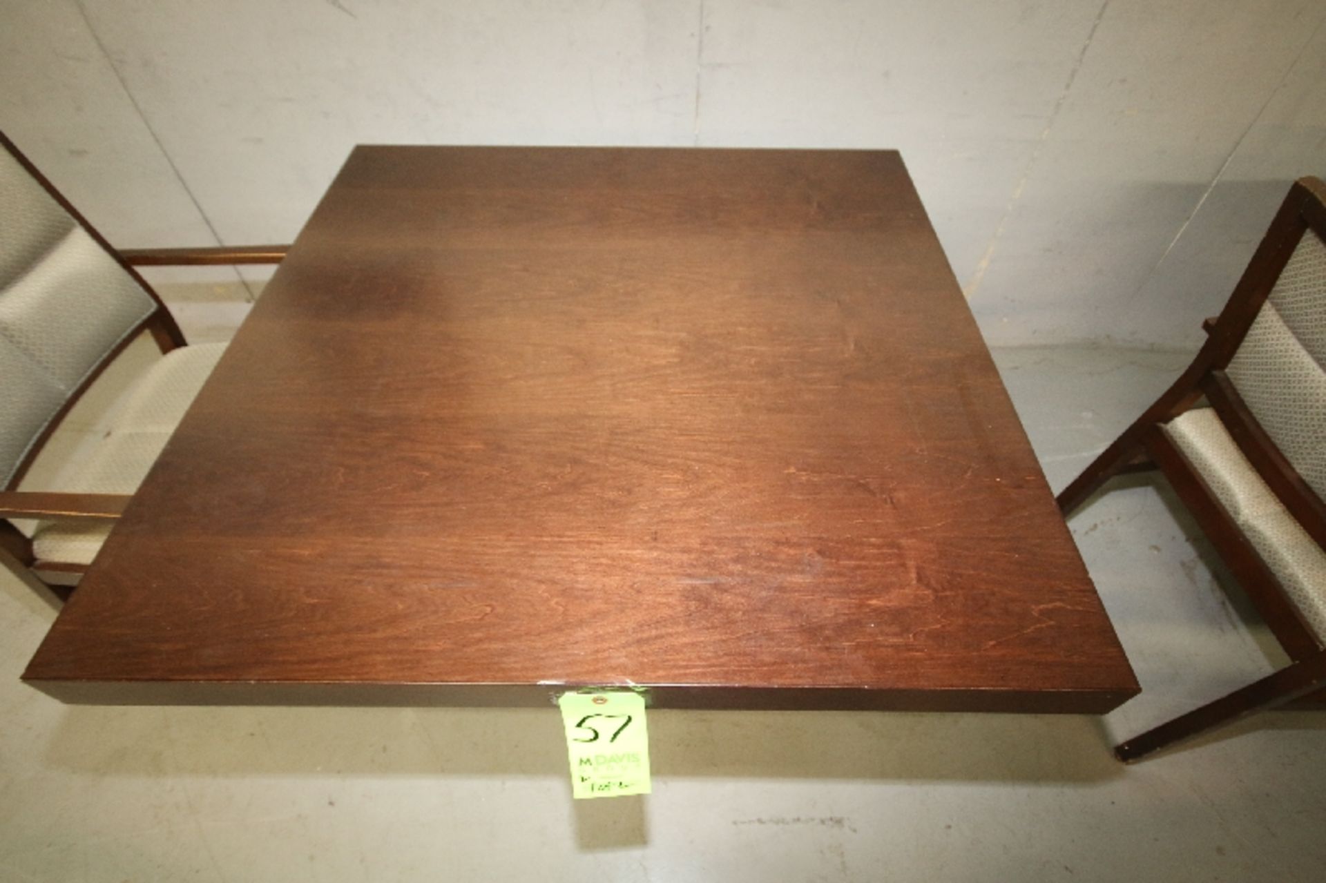 Aprox. 39" x 39" Walnut Color Wood Tables - Image 2 of 4