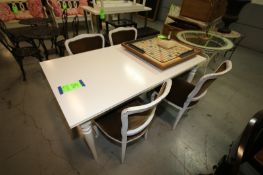 (5) Pc. Aprox. 61" x 32" Table with (4) Chairs (White)