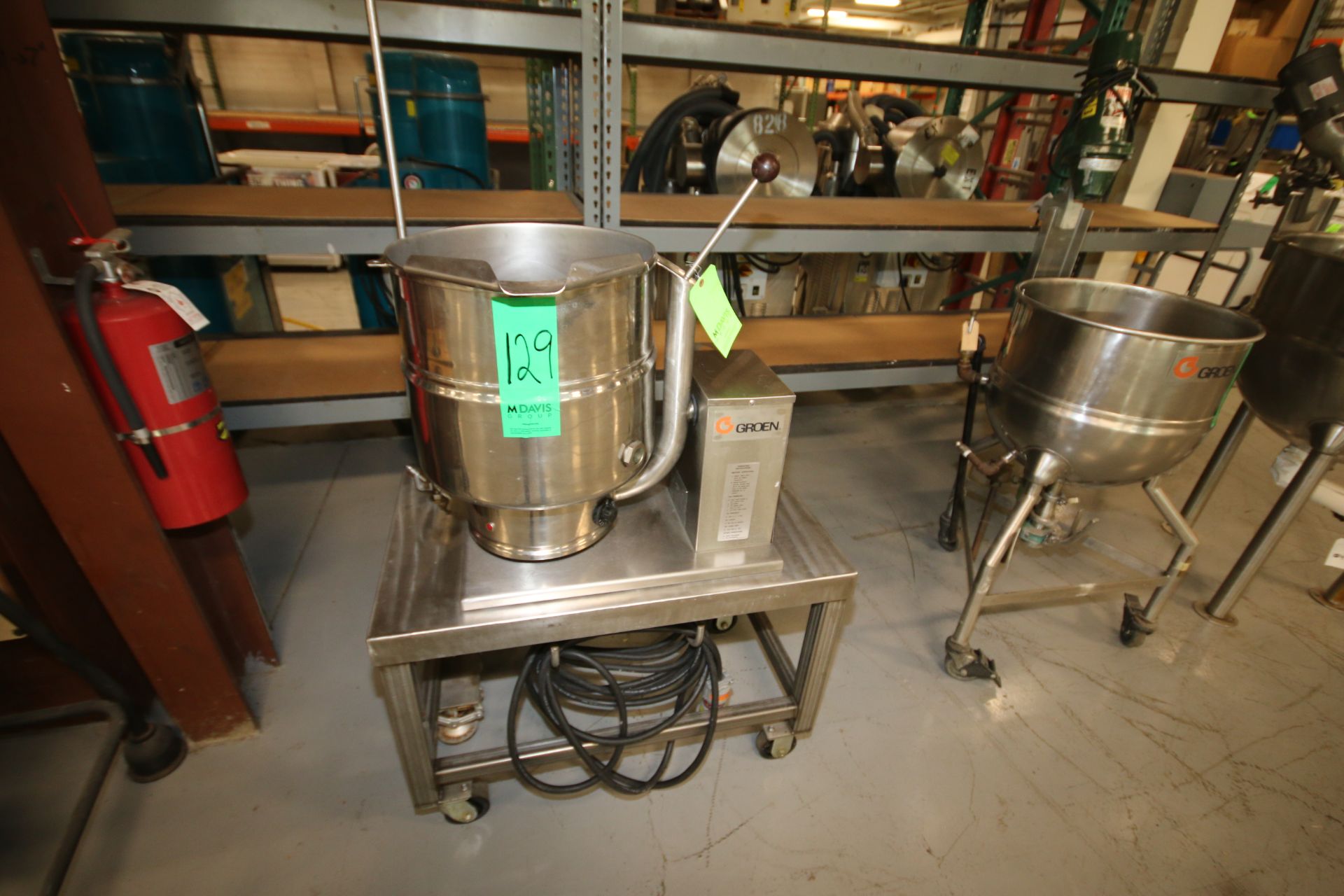 Groen Jacketed S/S Kettle, Model TDB/7-40, S/N 56389, 316 S/S, 480 V, Single Phase, MAWP 50 psi