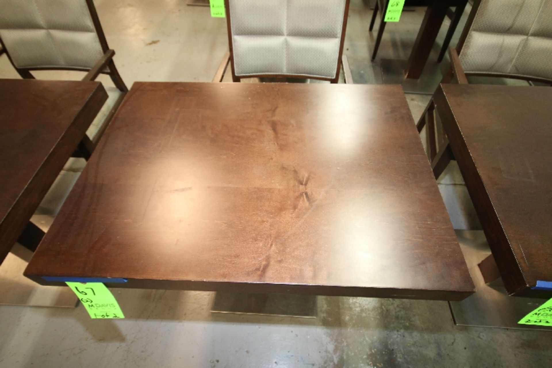 Aprox. 27" x 36" Walnut Color Wood Tables - Image 2 of 4