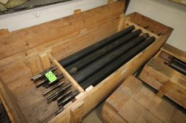 (19) Spare Dryer Steel Rolls, 66" L x 3 1/2" Dia., Mounted in Wooden Crate (Located D3 Warehouse)