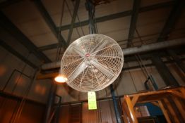 Dayton 30” Ceiling Mounted Fans (NOTE: used in Cl. I Div. 1 Gp. D hazardous areas), (Located 4th