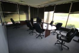 Contents of Conference Room, Includes (1) Oval Conference Room Table, (10) Rolling Chairs, (1)