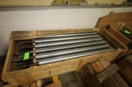 (18) Spare Dryer Chrome Rolls, 66"L x 3 1/2" Dia., Mounted in Wooden Crate (Located D3 Warehouse)