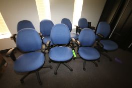 Blue Roller Desk Chairs, Adjustable Height
