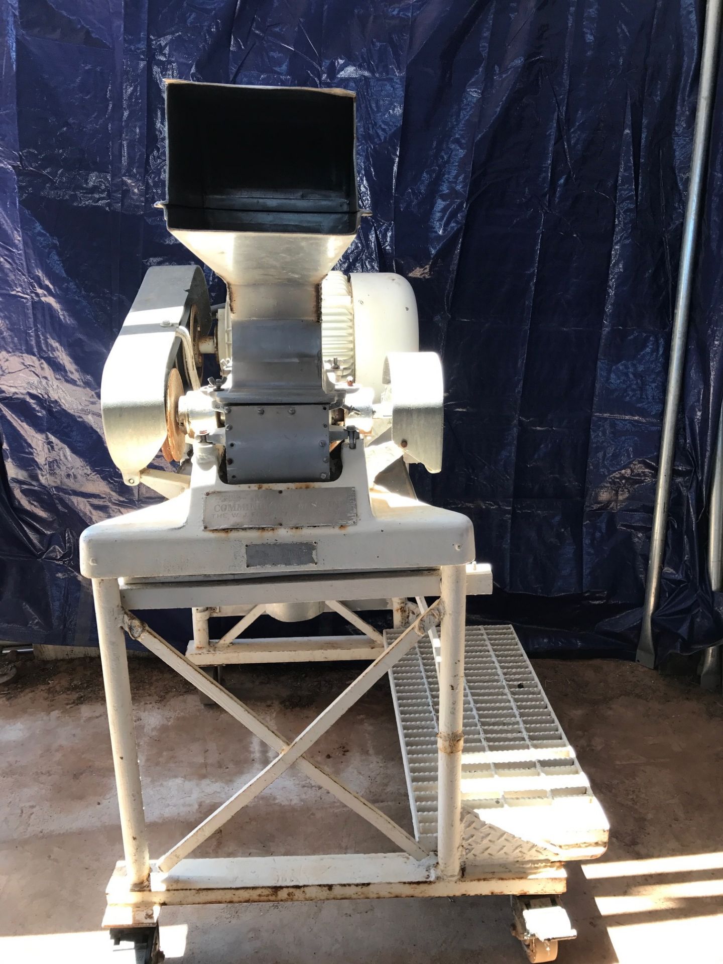 Fitzpatrick (Fitzmill) Comminuting Machine, Model D, stainless steel product hopper, stainless steel