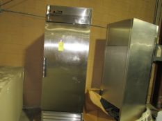 Stainless Steel TRUE Refrigerator- has a ding on top left corner . Free Removal and Loading included