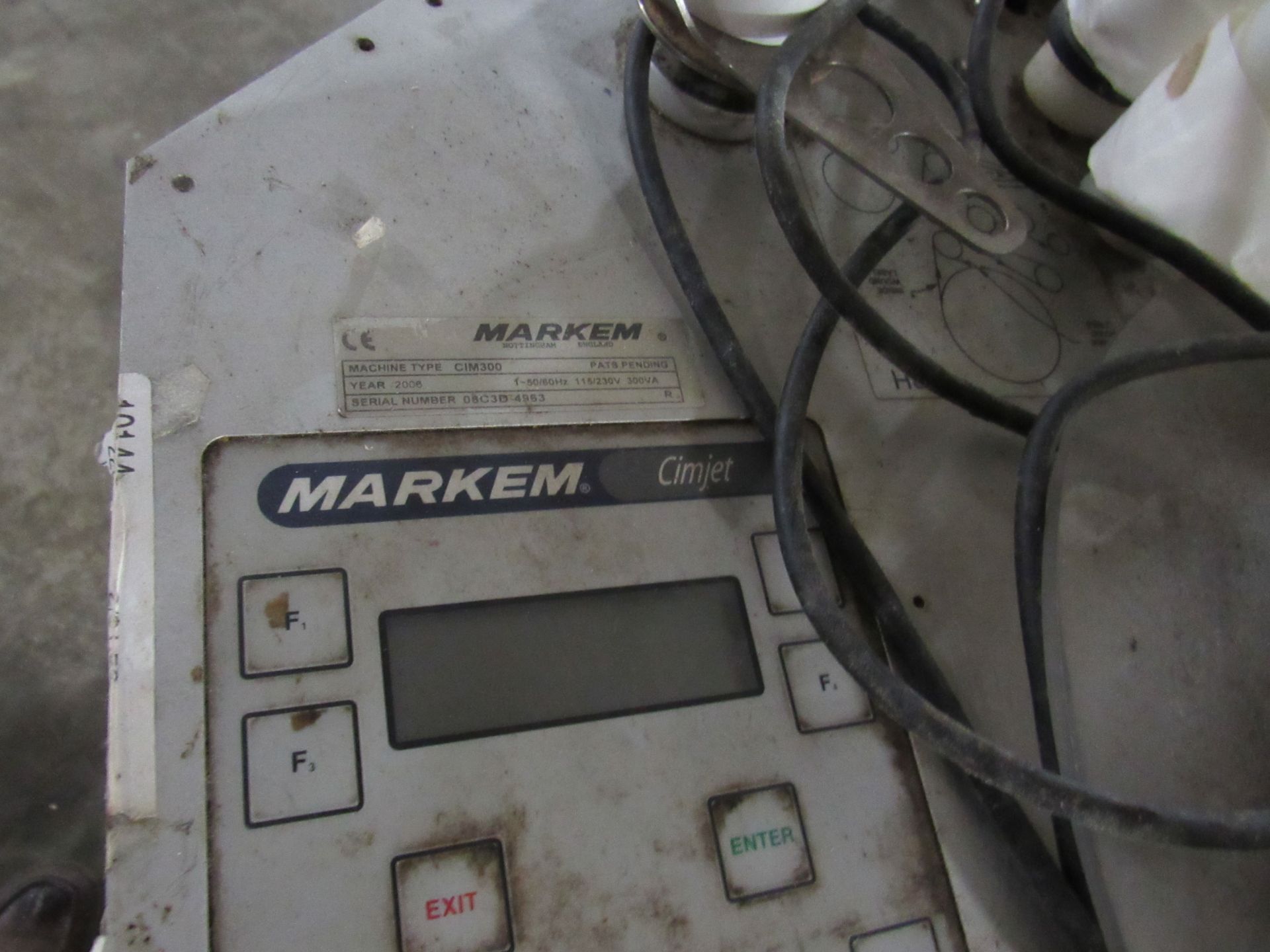 Markem CE Label Printer, Label Applicator used for labeling boxes, on Tripod Base with Casters. Free - Image 4 of 7