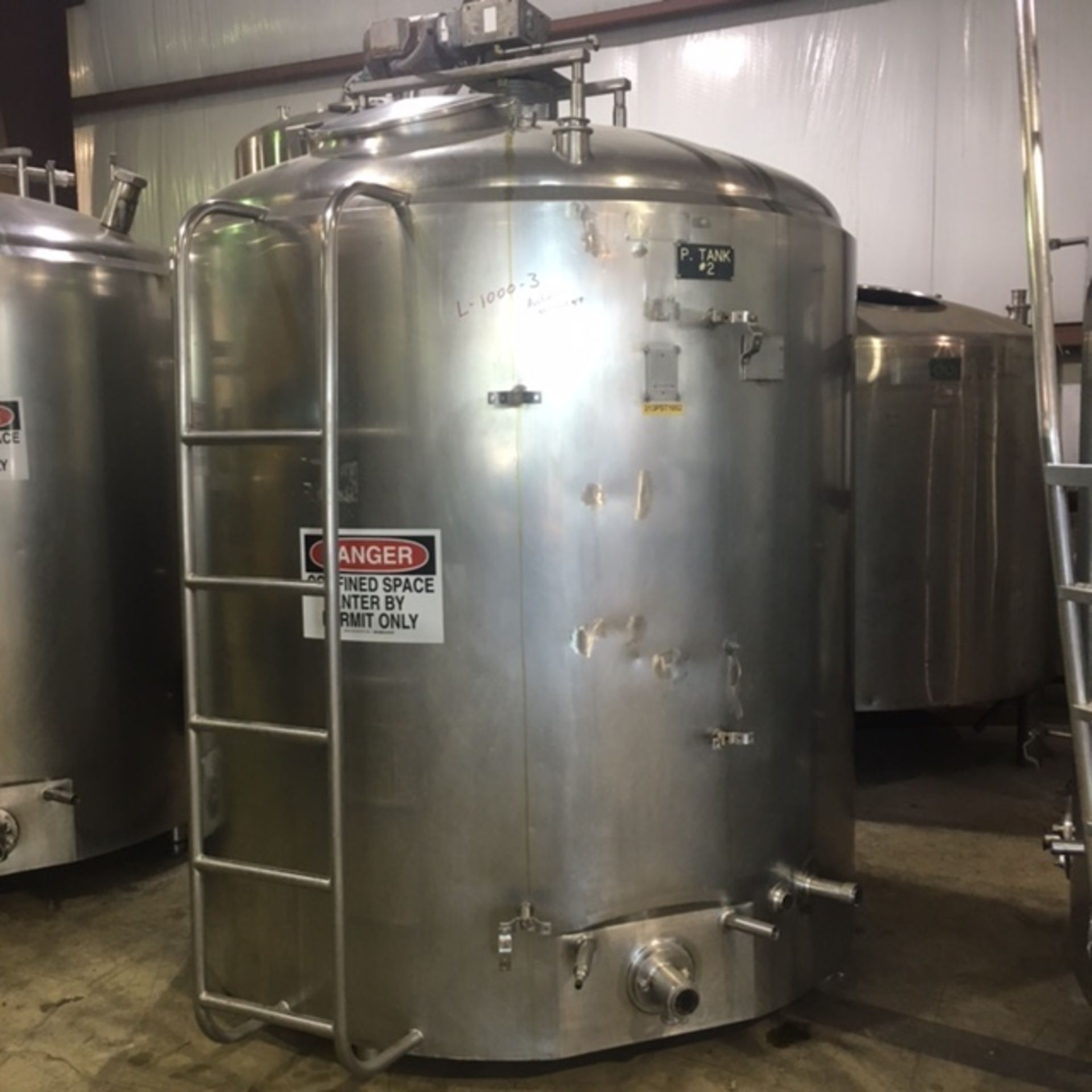 Cherry Burrell 1,000 Gallon Processor, Model MEPDA, S/N 1000-71-1724, Equipped with Vertical