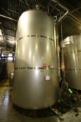 2012 JBF 6,700 Gal. Vertical S/S Tank, Single-Wall, CIP Spray Ball, Drawing Available (Tank 45) (