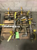 Lot of Assorted Ball Valves, Fabricated Manifold Included