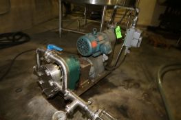 Tri-Clover 3 hp Positive Displacement Pump, M/N PRRED60, with Gear Drive, 1755 RPM Mounted on