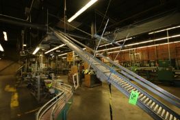 Aprox. 70' of Return Roller Conveyor, with Inclines/Straight Sections, Includes Power Conveyor