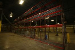 12-Sections of Pallet Racking, Includes (13) 18' Uprights, and (48) Sets of Cross Beams with Beds