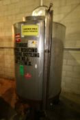 55 Gal. S/S Vertical Tank, Single-Wall, Dims.: 90" H x 52" W (Tank 9)