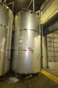 2012 JBF 6,700 Gal. Vertical S/S Tank, Single-Wall, CIP Spray Ball, Drawing Available (Tank 47) (