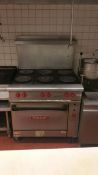 Vulcan 6 Burner Electric Range with Bakers Oven Rigging Cost: $100