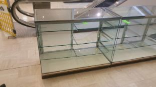 48” x 24” x 40” Chrome and Glass Display Cabinet with (3) Glass Shelves Rigging Cost: $55