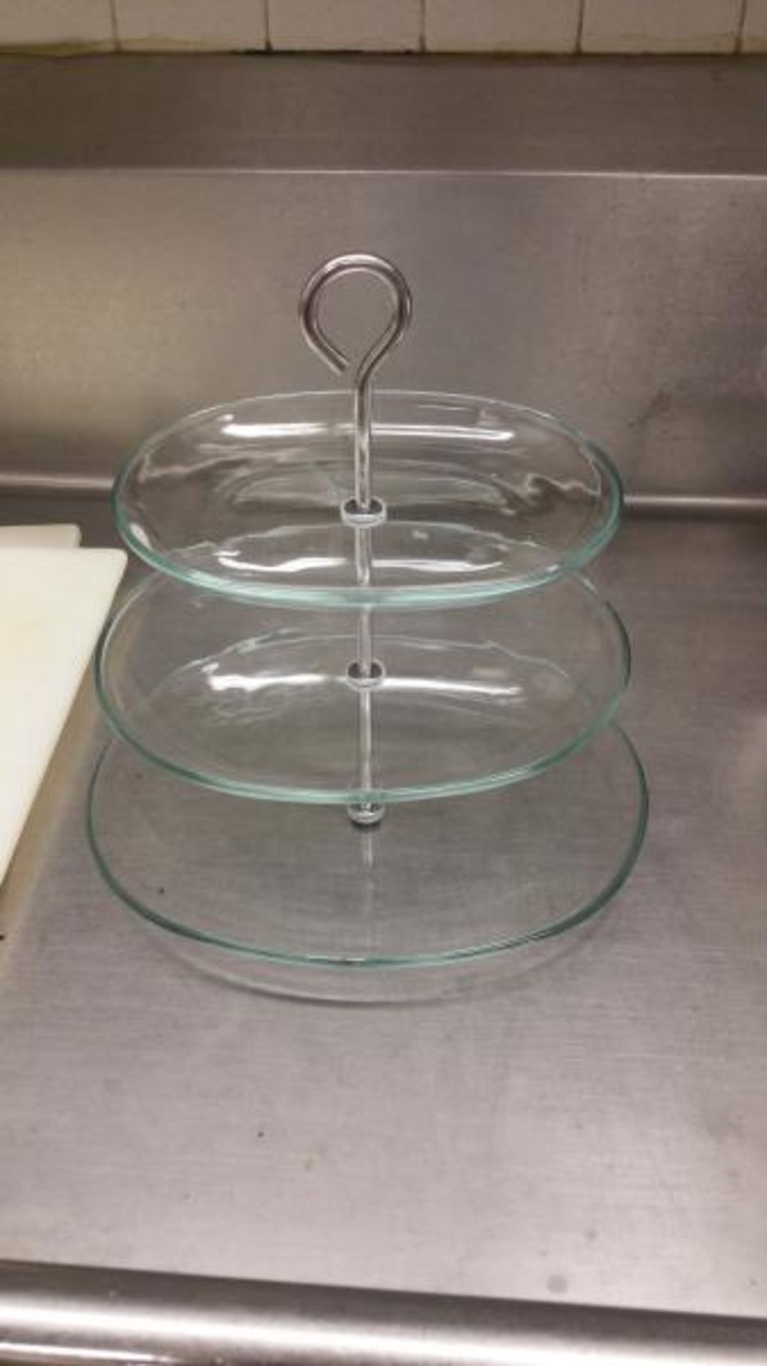 7 Glass Pastry Displays Rigging Cost: $25 Can be boxed if requested for additional charge.